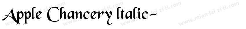 Apple Chancery ltalic字体转换